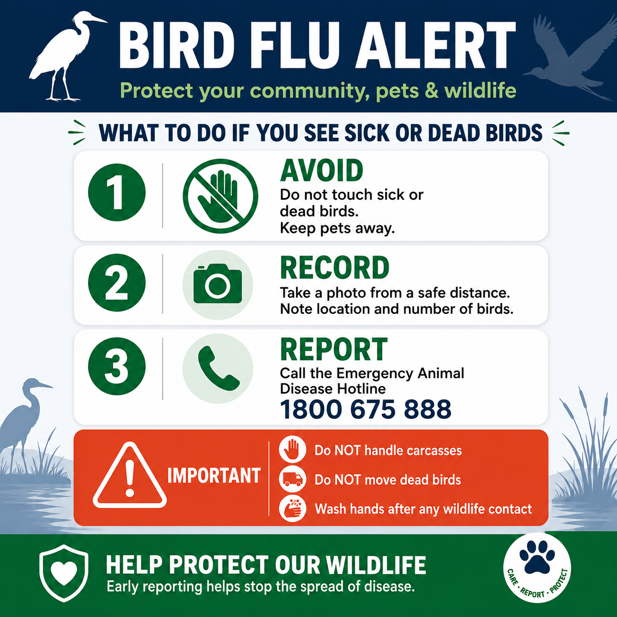 Public Notice - Avian Influenza (Bird Flu) Awareness - Western Australia