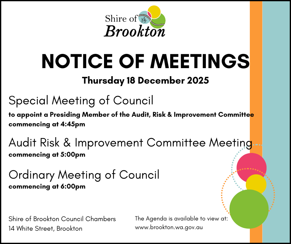Notice of Meetings