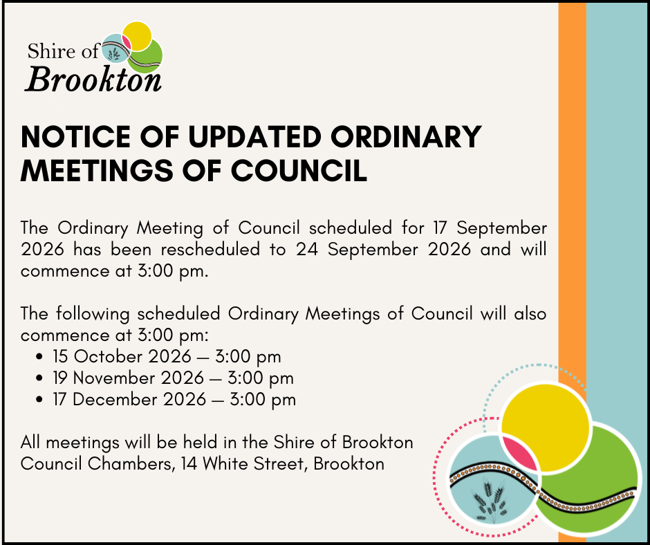 NOTICE OF UPDATED ORDINARY MEETING OF COUNCIL