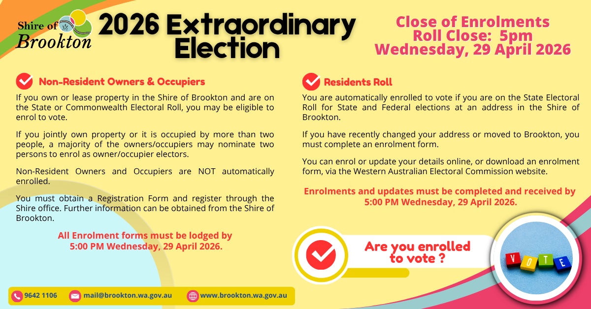 2026 Extraordinary Election - Close of Enrolments