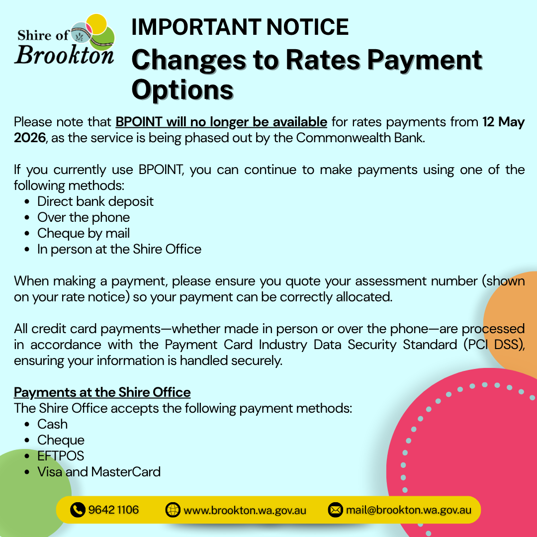 Changes to Rates Payment Options