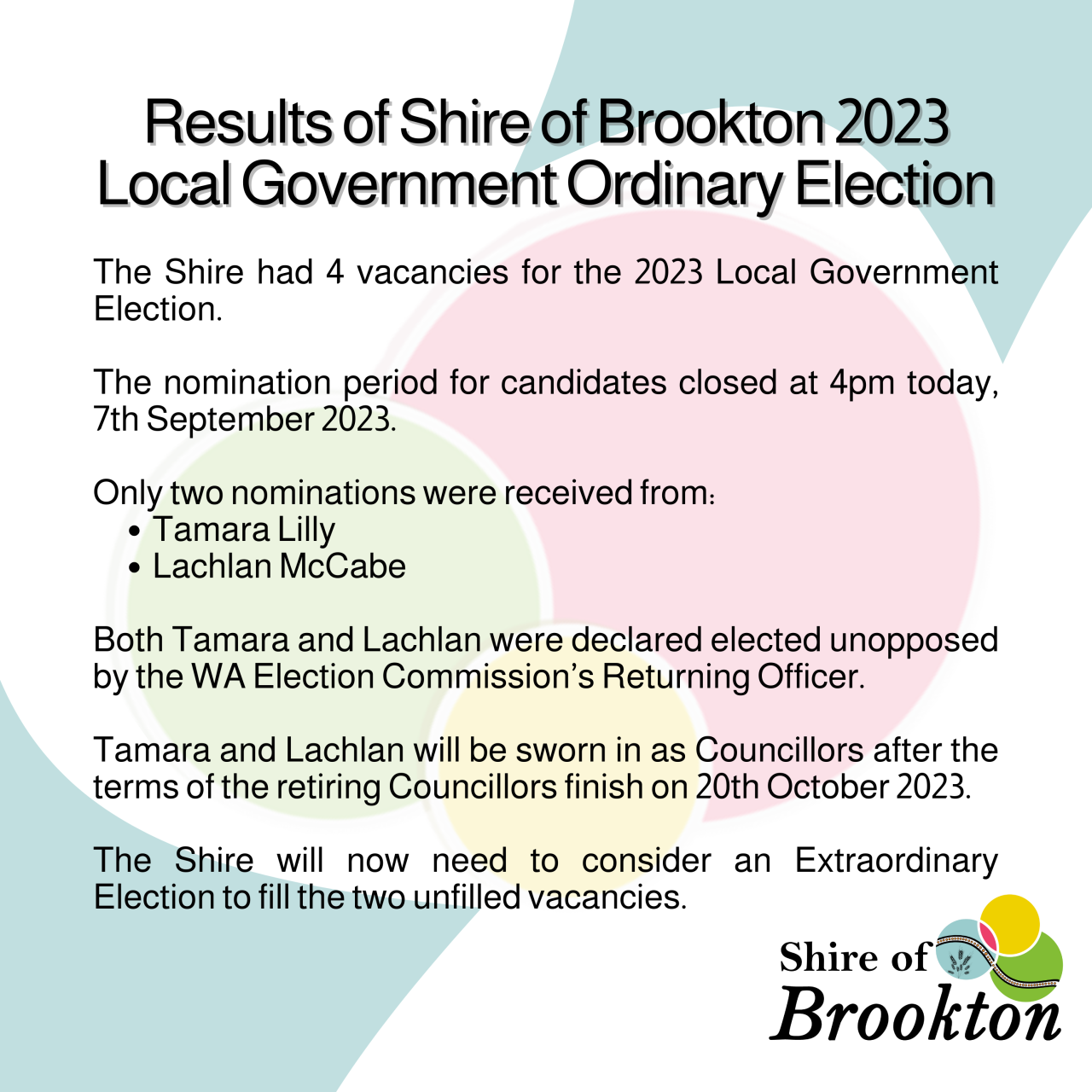 2023 Local Government Election Results