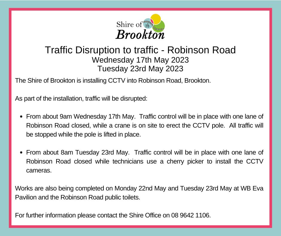 Traffic Disruption - Robinson Road